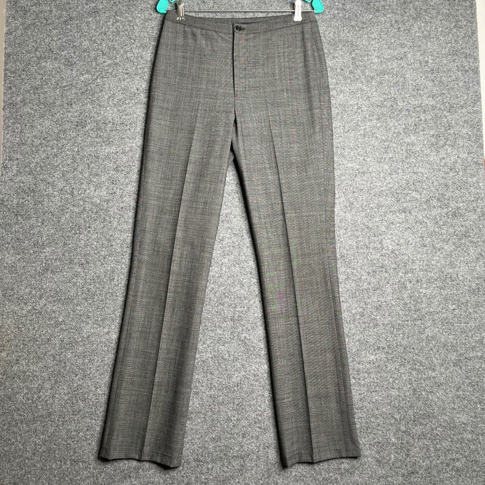 Ralph Lauren Gray Wool Blend Straight Leg Dress Pants Womens Size 10 Made in USA